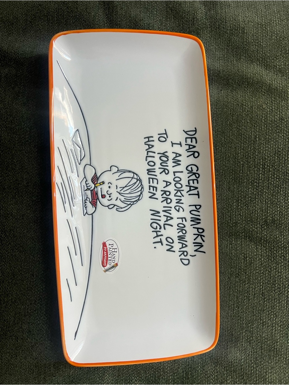 Peanuts Halloween It's the Great Pumpkin Charlie Brown serving tray/platter